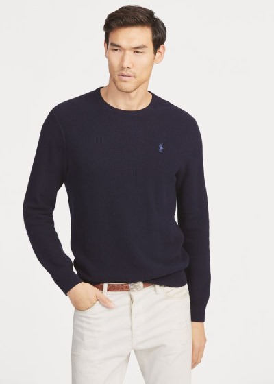 Sueter Polo Ralph Lauren Hombre Azul Marino - Cotton Crewneck - QNSMU2605